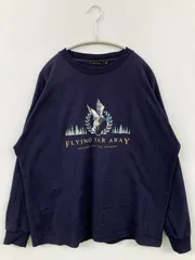 niko and ... Tシャツ/カットソー M ネイビー 前面プリント 長袖 クルーネック(丸首)