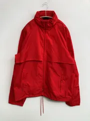 Eddie Bauer ナイロンジャケット レッド 無地 フードなし