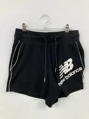 New Balance スウェットパンツ S ブラック ワンポイント ブランドロゴ ライン柄 スタンダード ウエストゴム・紐