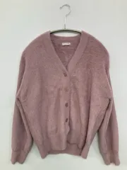 GLACIER カーディガン/ボレロ L ピンク ナイロン 無地 ミドル丈 長袖