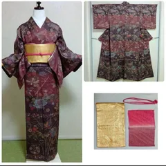 正絹　友禅　訪問着　フルセット　4点 153〜163 S〜M タ15A