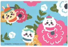 【中古】マグネット・磁石 ちいかわ＆ハチワレ＆うさぎ(花) スクエアマグネット 「ちいかわカフェ 第2弾 ちいかわ飯店 in THE GUEST cafe＆diner」