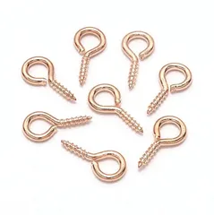 【LEISURE CLUB】ネジヒートン 4*8mm ゴールド*100個 uvレジン アクセサリー パーツ 金具 ハンドメイド 手芸 クラフト DIY (4*8mm ゴールド)