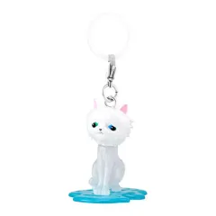 【中古】ストラップ 猫(長毛C) 「しょんぼり猫 めじるしアクセサリー～救出物語～」