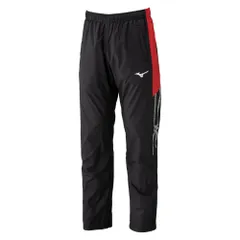 新品 [ミズノ] トレーニングウェア MCライン ウインドブレーカーパンツ 撥水 防風 32MFC015 ユニセックス ブラック×チャイニーズレッド 3XL