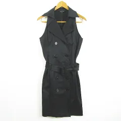 ジャイロ JAYRO ノースリーブ トレンチ ワンピース  ロング丈 ストレッチ 綿 レーヨン M ブラック kz11828