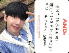 【中古】コレクションカード(男性) BOYNEXTDOOR/ジェヒョン(JAEHYUN)/裏面印刷サイン、メッセージ入り/CD「AND、(メンバーソロジャケット盤)」(UPCH-7675)フォトカード