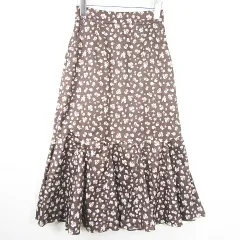 ナイスクラップ NICE CLAUP マーメイド スカート ロング F ブラウン 花柄 kz12227