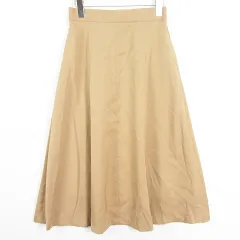 ロペ ROPE フレア スカート ロング丈 ストレッチ 38 ベージュ kz12341