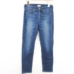 アースミュージック&エコロジー EARTH MUSIC & ECOLOGY デニム パンツ ジーンズ ストレッチ レーヨン M ミディアムインディゴ ウォッシュ加工 kz12499