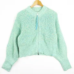 センスオブプレイス バイ アーバンリサーチ Sense of Place by Urban Research ニット ジャケット ブルゾン ジップアップ 長袖 ONE グリーン ミックス kz12656