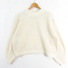 アースミュージック&エコロジー EARTH MUSIC & ECOLOGY ニット セーター 長袖 F アイボリー kz13232