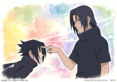 [중고] 캔버스 보드·캔버스 아트 우치하 이타치 & 우치하 사스케 캔버스풍 보드 [이치반 쿠지 NARUTO-나루토- 질풍전심을 담는 붉은 눈동자] I상