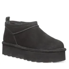 Bearpaw ベアパウ ムートンブーツ 厚底 Retro Super Shorty ショートブーツ 撥水加工 防汚加工  (Black, 23.0 cm)  K0