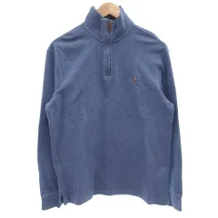 ポロ ラルフローレン POLO RALPH LAUREN ハーフジップニット セーター コットン 長袖 ポニー刺繍 S 青 ブルー /GV