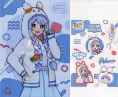 【中古】グッズセット 兎田ぺこら A4クリアファイル＆ステッカー Lovely Okaburi Mascot Series vol.1 「バーチャルYouTuber ホロライブ」のサムネイル
