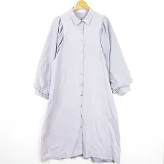 オリーブデオリーブ OLIVE des OLIVE シャツ ワンピース 長袖 ロング丈 F ライトパープル kz13658