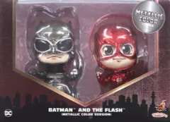 【中古】フィギュア バットマン＆フラッシュ(メタリック版/2体セット) 「ジャスティス・リーグ」 コスベイビー サイズS 東京コミコン2017限定