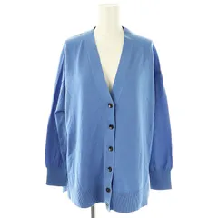 プラステ PLST クールタッチコットンリラックスカーディガン ニット 長袖 Vネック S ブルー /NR ■OS
