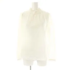 フランシュリッペ franche lippee フリルネック長袖ブラウス シャツ M ホワイト ■SH /SY ■OS