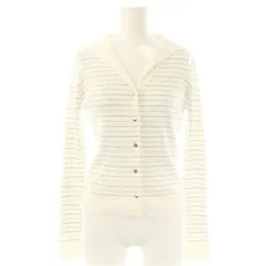 マウジー MOUSSY 24AW SAILOR COLLAR ニット カーディガン ボーダー F ホワイト /HK ■OS