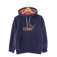 プーマ PUMA パーカー スウェット 長袖 S ネイビー ピンク /ES ■OS ■GY39 ■AX