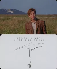 【中古】コレクションカード(男性) BTOB/ソンジェ(Sung Jae)/裏面印刷サイン入り・サイズ(100mm×60mm)/CD「BROTHER ACT」特典トレカ
