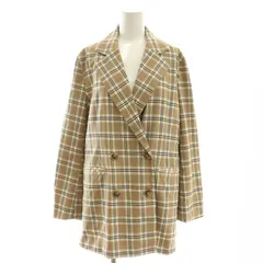 エゴイスト EGOIST オーバーチェック柄ダブルジャケット テーラード F ベージュ /HK ■OS