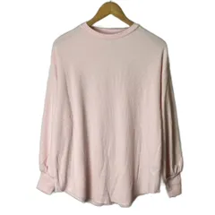 アングリッド UNGRID スリーブボリュームワッフルロングスリーブTee 長袖 カットソー ロンT クルーネック F ピンク 112242738501-01 ■SH ■FY レディース