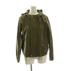 アンドクチュール AND COUTURE ジャケット 38 緑 ダークグリーン フード付き 長袖 無地 /AG ■OS