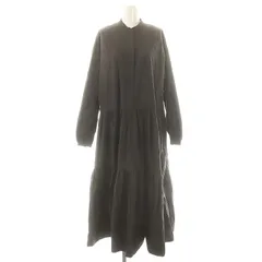 ルアナ luana ポプリンギャザーワンピース バンドカラー ブラウングレー /MI ■OS