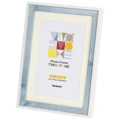 ナカバヤシ ツートン フォトフレーム 2L･KG ブルー F-TMS-311-B