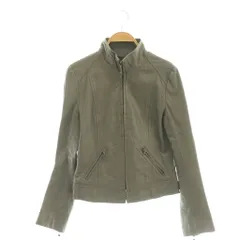 アイシービー iCB レザージャケット ブルゾン ラムレザー 羊革 9 グレー /DF ■OS