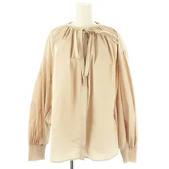 ベースメントオンライン BASEMENT online ギャザーバルーンブラウス シャツ 長袖 前開き F モカ /NR ■OS