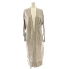 プラステ PLST クールタッチコットンロングカーディガン S 灰色 ライトグレー 無地 ノーカラー 長袖 /AG ■OS