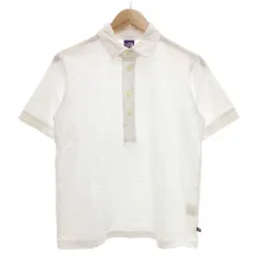 ノースフェイス パープルレーベル THE NORTH FACE PURPLE LABEL ポロシャツ S 鹿の子 無地 半袖 白 ホワイト IBO86 /NU