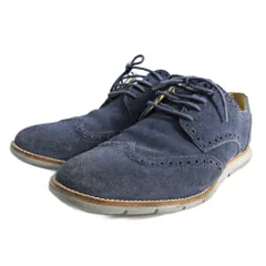 コールハーン COLE HAAN C12469 ルナグランド ウイングチップ ビジネスシューズ 革靴 スウェード 9 27cm ネイビー 紺 1117