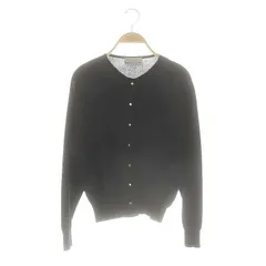 エムプルミエ M-Premier COUTURE 異素材切替ニットカーディガン 長袖 36 ネイビー /HK ■OS