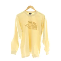 ザノースフェイス THE NORTH FACE オーガニックキャンプティー Tシャツ L 黄色 ライトイエロー ロゴプリント ラウンドネック 長袖 NT82132 /AG ■OS