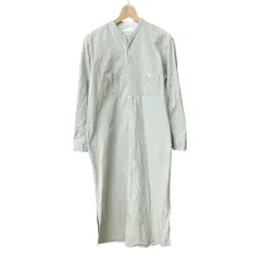 ギャルリーヴィー GALERIE VIE トゥモローランド ストライプ シャツワンピース 長袖 ロング 36 グレー ■FY