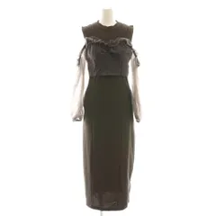 ダズリン dazzlin 24AW コルセットチュールビスチェ付カットワンピース S ブラウン 022440300401-01 /AB ■OS