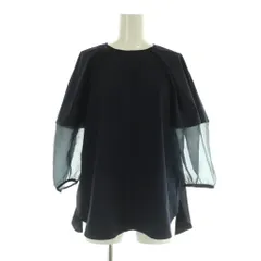 エレンディーク ELENDEEK 24SS シアースリーブプルオーバーブラウス 七分袖 切替 F ネイビー /MY ■OS