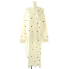 ジェラートピケ gelato pique × PEANUTS ドレス ワンピース 長袖 ロング ルームウェア 部屋着 F オフホワイト /NR ■OS