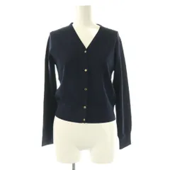 アナイ ANAYI Vネックカーディガン ニット 36 紺 /NR ■OS