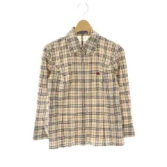 バーバリーブルーレーベル BURBERRY BLUE LABEL ノバチェック シャツ 38 ベージュ マルチカラー /ES ■OS