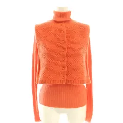アメリヴィンテージ Ameri VINTAGE アメリ AMERI CARDIGAN LIKE VEST SET TOP 2点セット ニット プルオーバー ベスト F オレンジ /DF ■OS