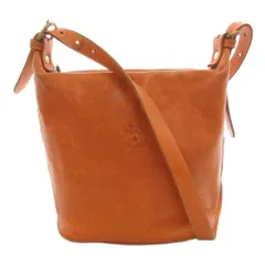 イルビゾンテ IL BISONTE ショルダーバッグ クロスボディ レザー 茶 ブラウン ロゴ /FF