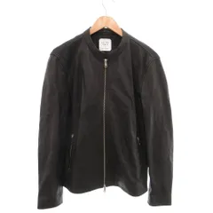 ユナイテッドトウキョウ UNITED TOKYO ラムレザー シングルライダースジャケット ジップアップ 3 黒 ブラック 407352001 /YJ ■GY06