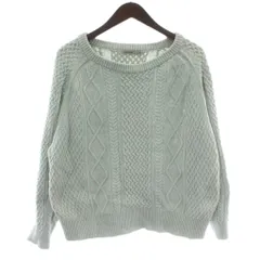 ニコアンド Niko and.. ニット セーター プルオーバー 長袖 4 L 水色 ライトブルー ケーブル編み アラン編み MN71HE03AD /XZ ■GY58