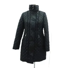 エヴェックス バイ クリツィア EVEX by KRIZIA ダウンコート キルティングコート ミドル丈 40 L 黒 ブラック スタンドカラー /HO41 ■GY58